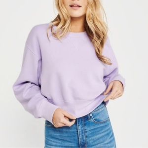 Lilac crop crewneck